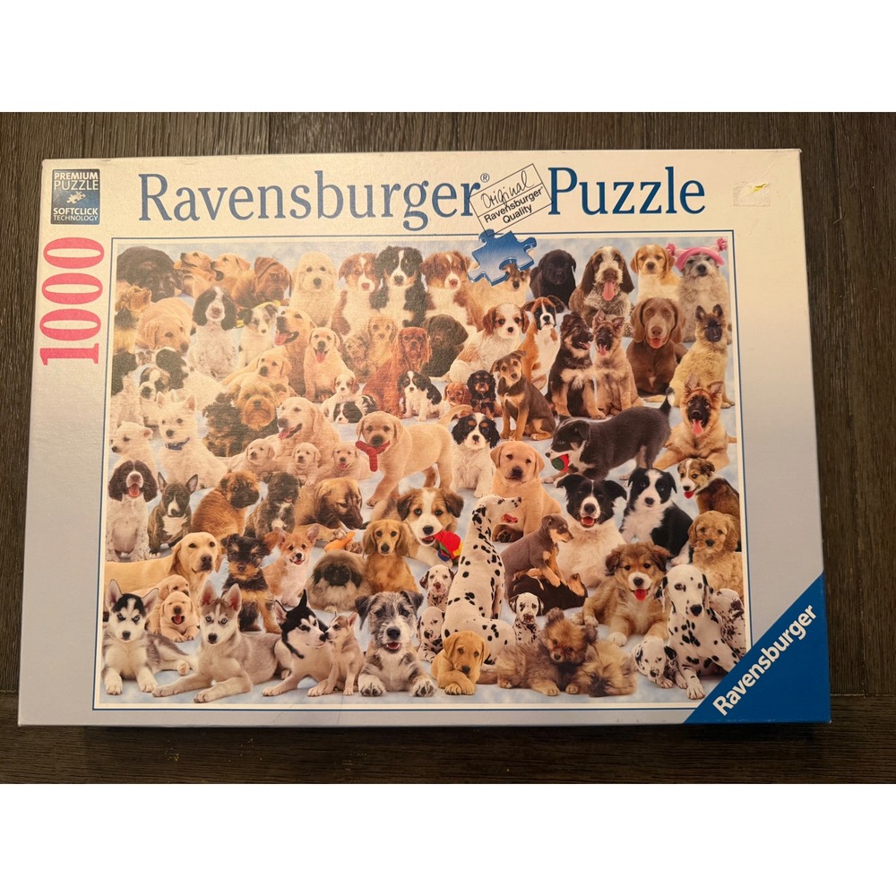 Ravensburger 1000 Piece Puppy Collage Jigsaw Puzzle Dog Lovers Complete